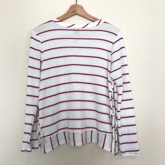 Paper Crane Striped Long Sleeve Top | High Side Slits - Picture 7 of 12